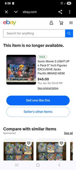 Sonic  open box no used esta completo