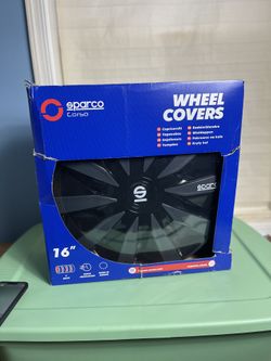 Sparco Corsa 16” Black Wheel Covers – Set of 4 (Brand New in Box)