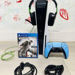 Sony PlayStation 5 - 825GB , Bonus 1 Game And 1 Head Set ( Used  )