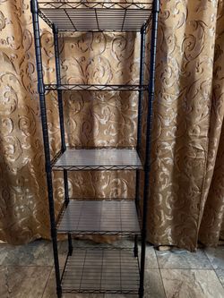 5-Tier Black Wire Storage Shelving Unit