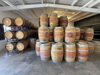 FRESHLY EMPTIED…New Load Of Quality59 Gallon Barrels -