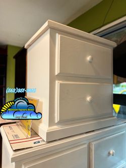 2 drawer white pinewood night stand dresser cajonera Comoda