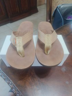 Rainbow Sandals Premier Leather Men's Flip Flops Brown Size 5/5or /6/5