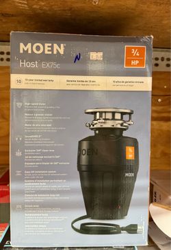 Host Series 3/4-HP Continuous Feed Space Saving Garbage Disposal with Sound Reduction and Fast Track Installation