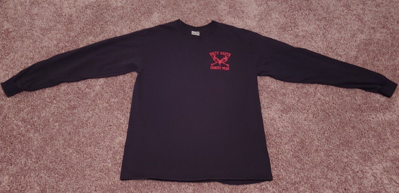 Long Sleeve Dirty South Smokin' Stacks And Big Ole Racks Shirt Size Medium