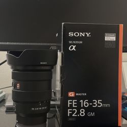 Sony GM FE 16-35mm f/2.8 Wide Angle Full Frame Lens
