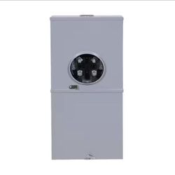 GE 150 Amp 4-Space 8 Circuit Outdoor Combination Main Breaker/Ringless Meter Socket Load Center