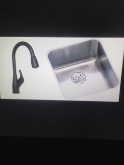 New Elkay Lustertone undermount sink with perfect drain & Proflo Tecopa faucet ADA compliant
