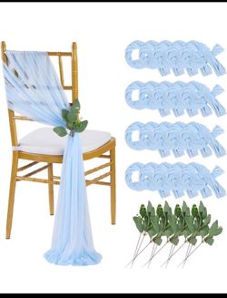 QueenDream Light blue sashes chair