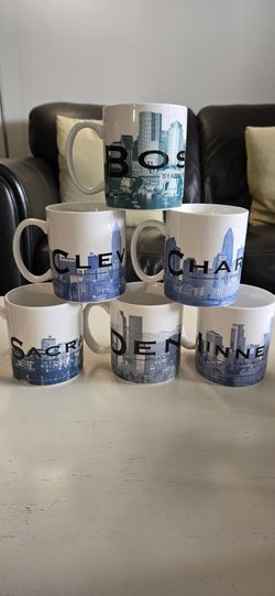 $20 Ea Starbucks Skyline Series One, Boston, Cleveland, Charlotte, Sacramento, Denver, Minneapolis