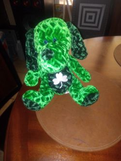 Puppy Plush Toy For St Patrick Day In Good Condition Clean 