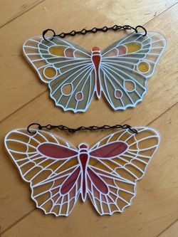 Michaels Stained Glass Hanging Butterflies