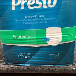 Presto Supreme Briefs with Tabs ,large