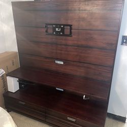TV stand With Mount And 2 Drawer