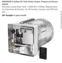 KINGRVER 6 Gallon RV Propane & Electric Hybrid Water Heater