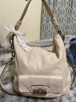 Vintage Coach Kristin Cream hobo
