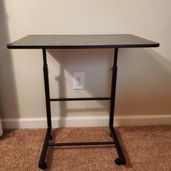 Adjustable Height Tray Table...With Wheels