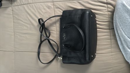 Kate Spade New York Black Pebbled Leather Satchel Crossbody Bag