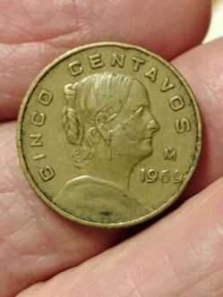 1969 Cinco Centavos coin