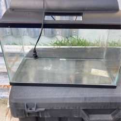 10 Gallon Fish Tank And Light Hood