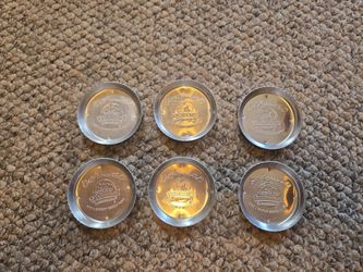 Stanhome aluminum coasters set of 6