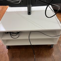 White Coffee Table With Glass And Drawer