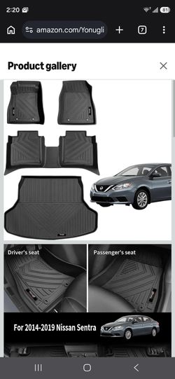 yonugli floor mats for 2014-2019 nissan sentra