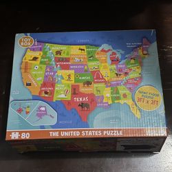 United States Puzzle 80pieces (MISSING COLORADO)
