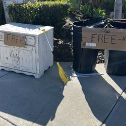 Dresser, Trash Cans, etc