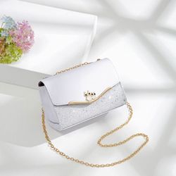 Bag women’s 2023 new Internet celebrity ins fashion one-shoulder cross-body bag fashion chain bag student bag sequin mobile phone bag