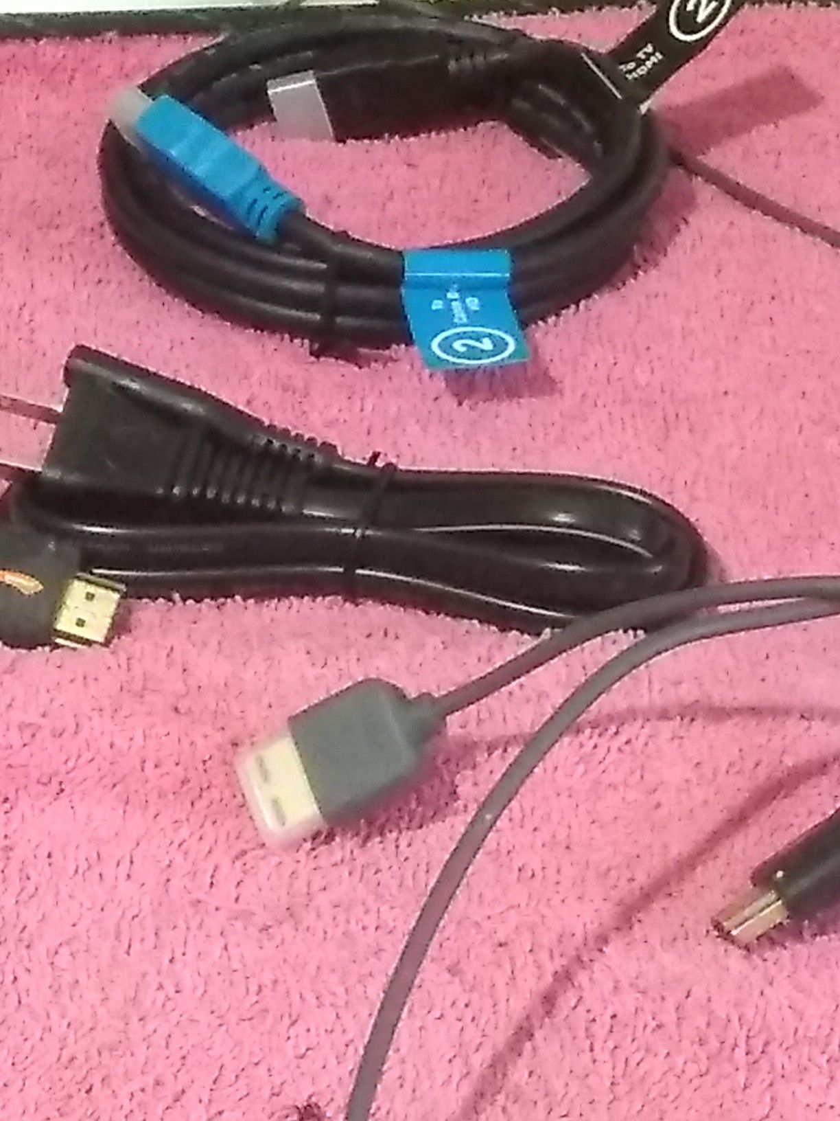 HDMI cords and power cord