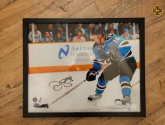 Devin Setoguchi Sharks Autographed and Framed 16×20 Photo with COA
