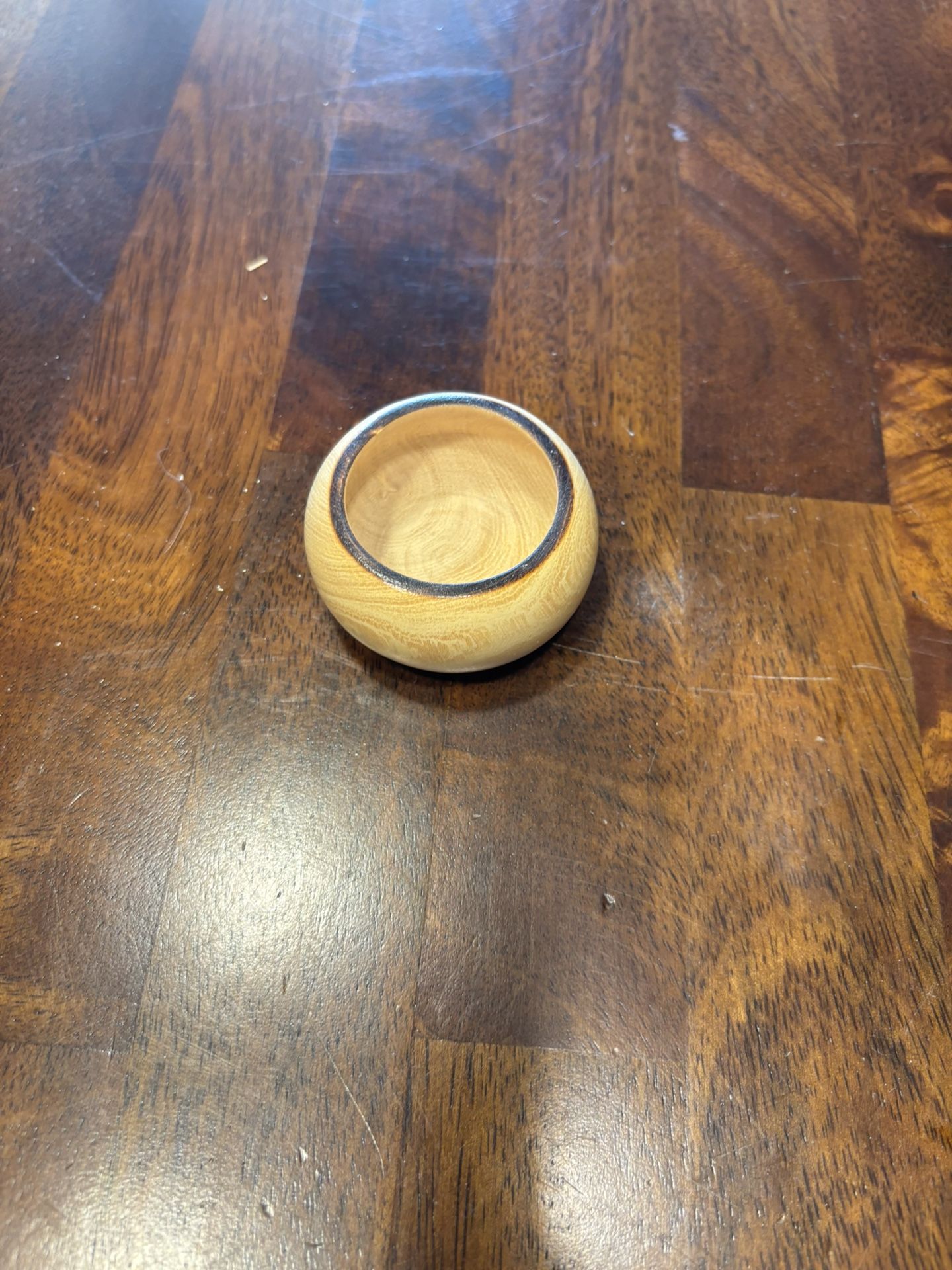 Small handmade wooden bowl or trinket dish