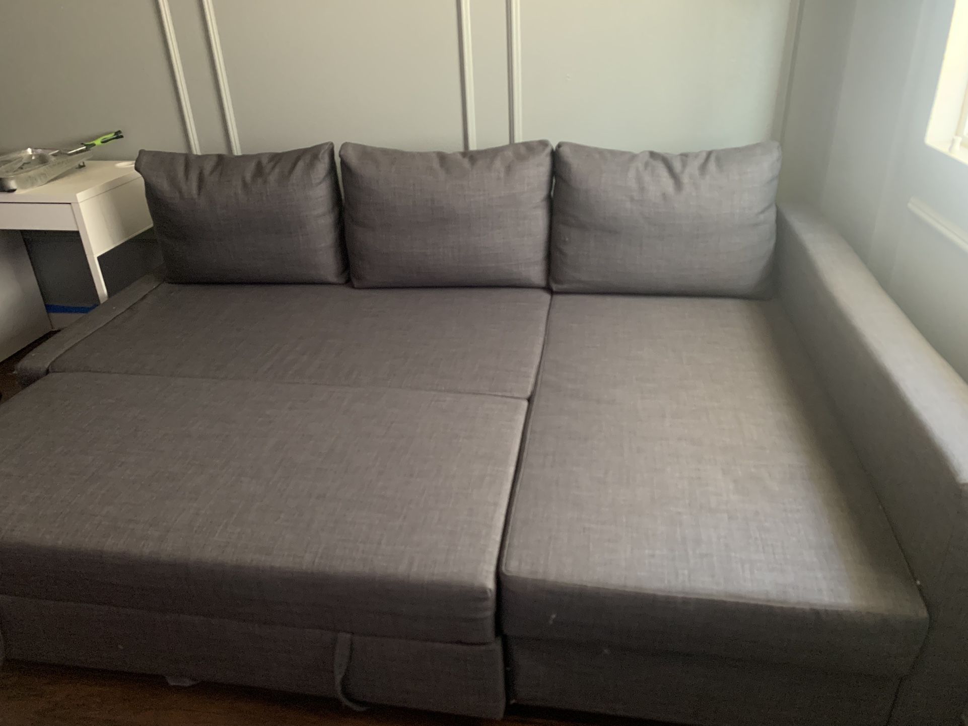 Ikea Friheten Sleeper Sectional 3 Seat W Storage Skiftebo Dark Gray For Sale In Yorba Linda