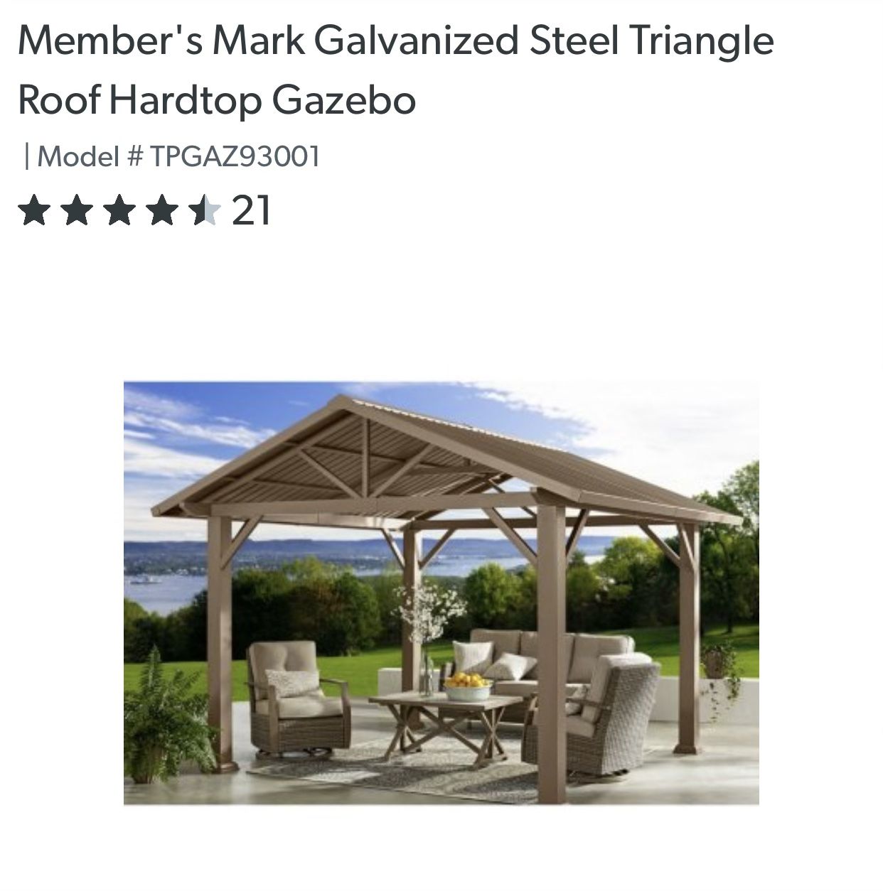 Member’s Mark 12x12 Triangle Gazebo