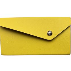 Henri Bendel West 57th Saffiano Eye Glass Case Yellow 