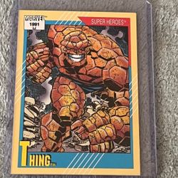 1991 Impel Marvel Universe Super Heroes Trading Card # 3 Thing RJS