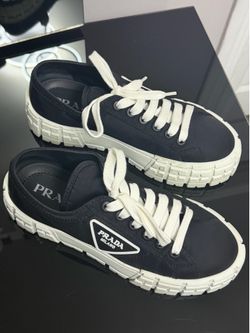 Prada Black Nylon Platform Sneakers