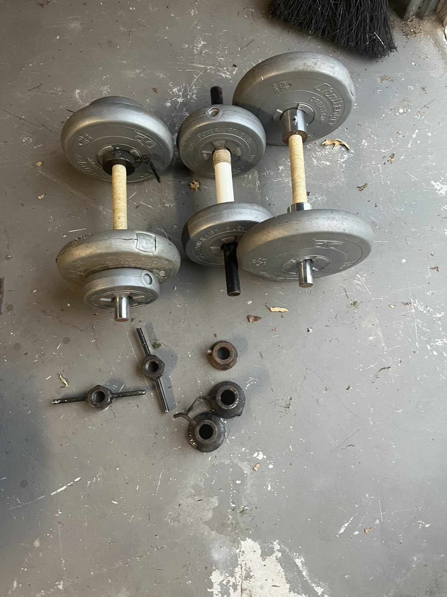 Two Standard Bars, loadable Dumbbells, 280 Pounds Of Weight