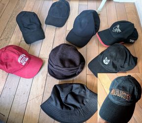 $3 to $5 each: baseball black caps Giants girl sun hat winter felt beret