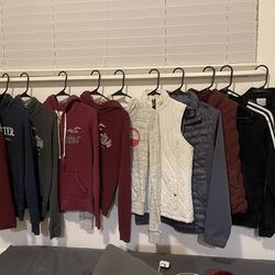 1hollister Jacket, 5 Holister Sweater,ralph lauren Vest,32 Degree Jacket, Gap Vest, Adidas Jacket And Nike Jacket