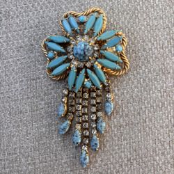 Vintage Turquoise Brooch 