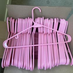 80 Pink Plastic Hangers