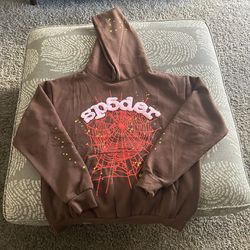 sp5der hoodie brown 
