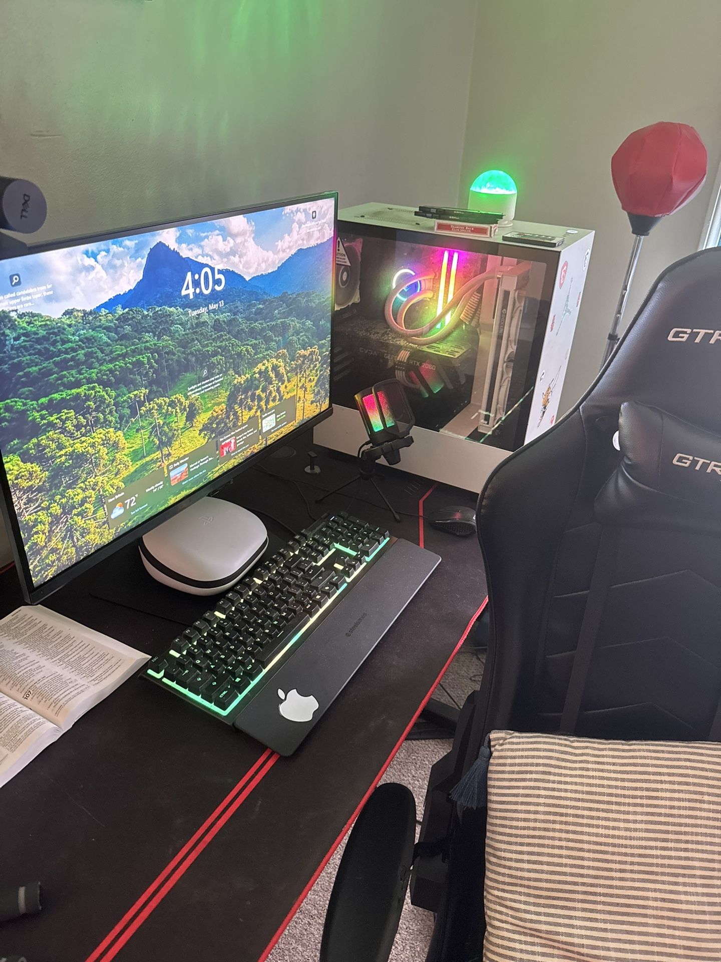 White PC With Water Cooler And RBG Lights, AMD Ryzen 7800 X 3D CPU, GEOFORCE RTX 2060 GPU