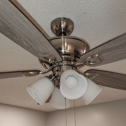 Two Matching Ceiling Fans With Lights. 