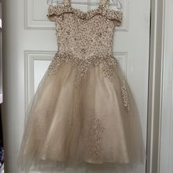 Flower Girl's Gold Dress