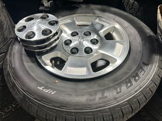 4 Chevy Silverado Rims and Tires 17”