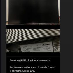 31.5 SAMSUNG ROTATING MONITOR