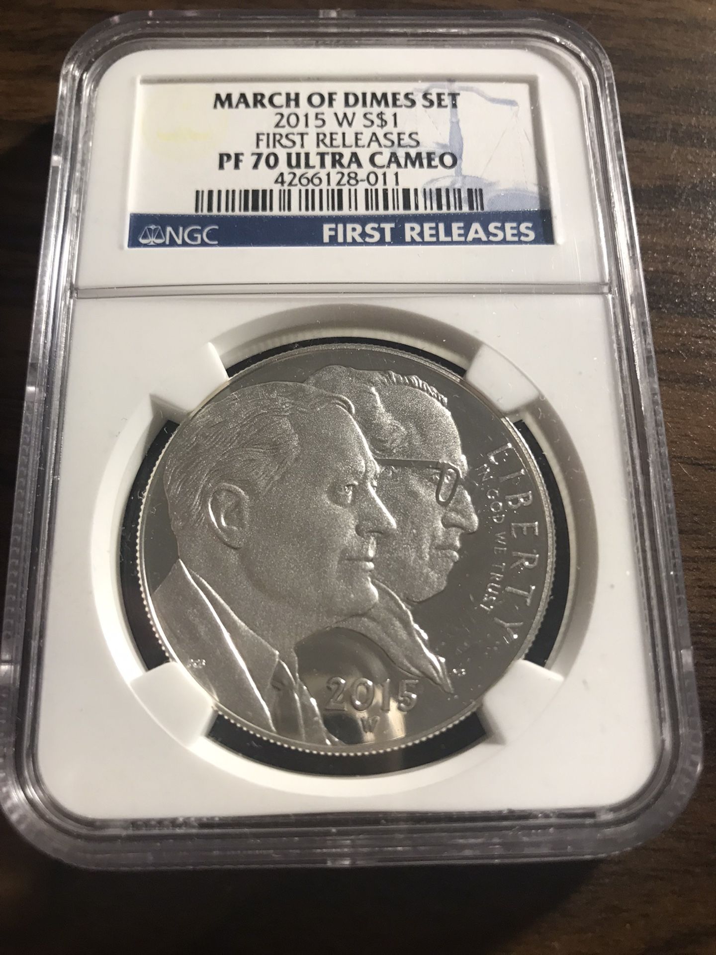 2015-W March of Dimes Modern Commemorative $1 Proof PF 70 Ultra Cameo NGC